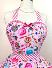 Load image into Gallery viewer, Women&#39;s Retro Apron, Pink Carnival Treats
