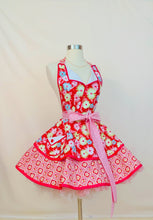 Load image into Gallery viewer, June Cleaver Paper Daisies Pin Up Apron, Cosplay 50&#39;s Housewife
