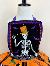 Load image into Gallery viewer, Ms.Skeleton Halloween Apron, Girl&#39;s Apron

